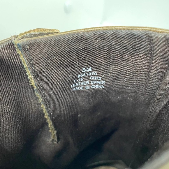 Sperry Britt Brown Leather and Calf Hair Leopard Print Buckle Clasp Boots size 5 - Picture 8 of 10